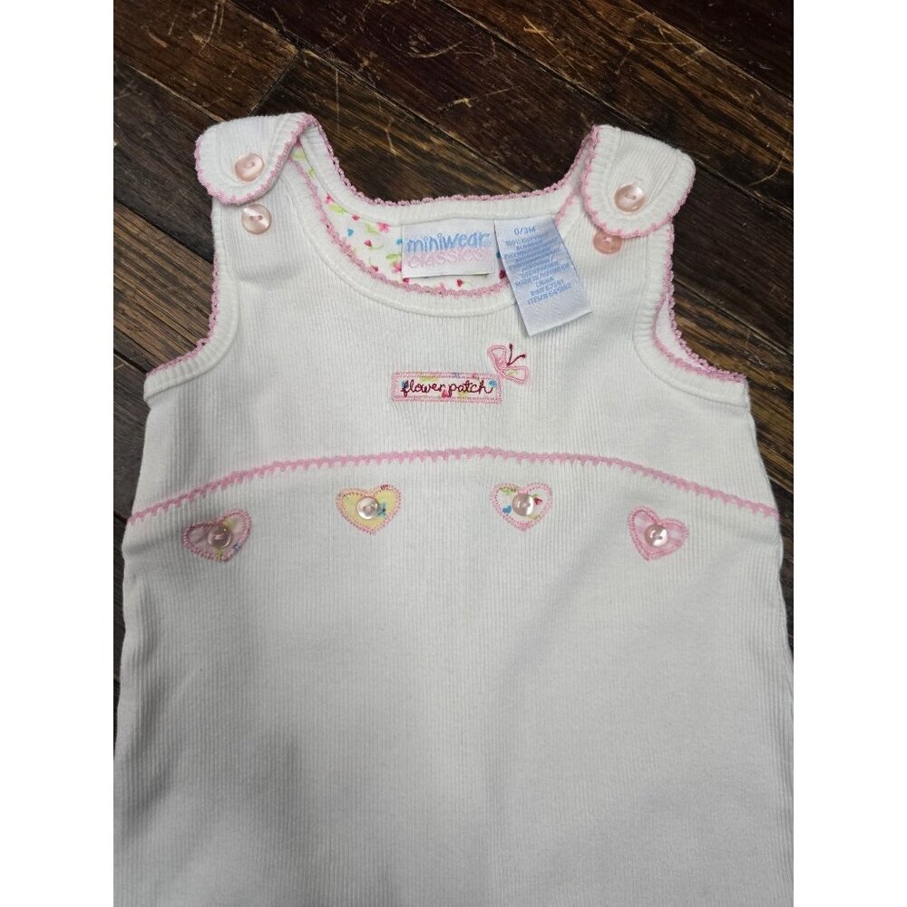 Vintage Y2K Miniwear Classics White Hearts One Piece - Picture 7 of 13